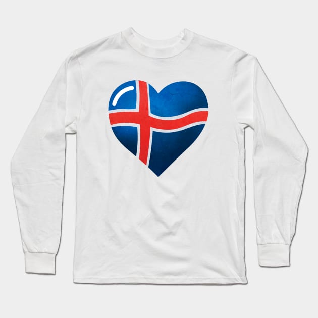 Flag of Iceland Long Sleeve T-Shirt by Purrfect